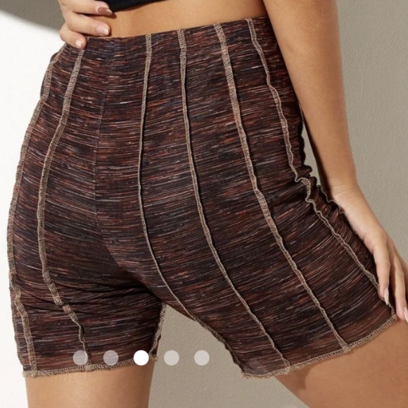 ✨50% OFF✨ Dolls Kill brown seamed mesh shorts - Picture 3 of 7